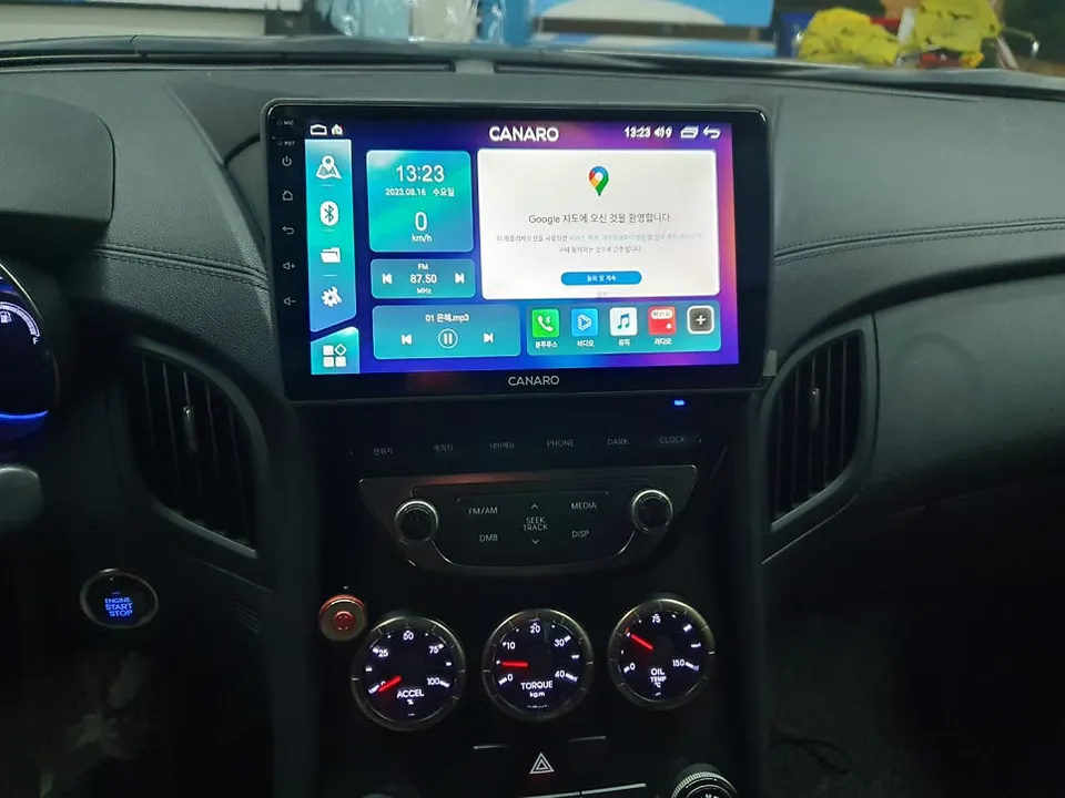Genesis CoupeのAndroid Auto・CarPlay取付事例 写真