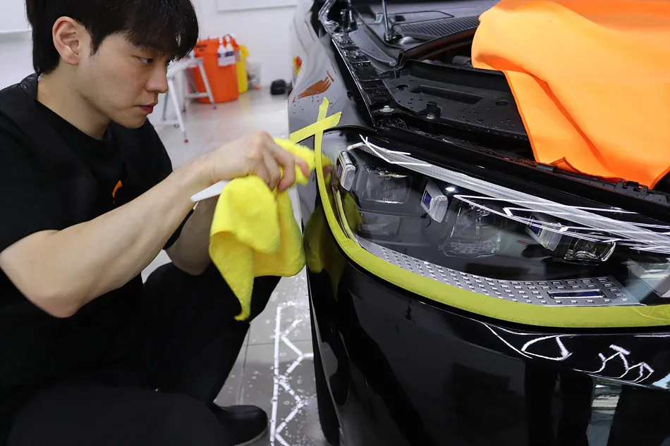 Mercedes-Benz S580 PPF施工事例：韓国での実例と費用目安 施工写真 3-1