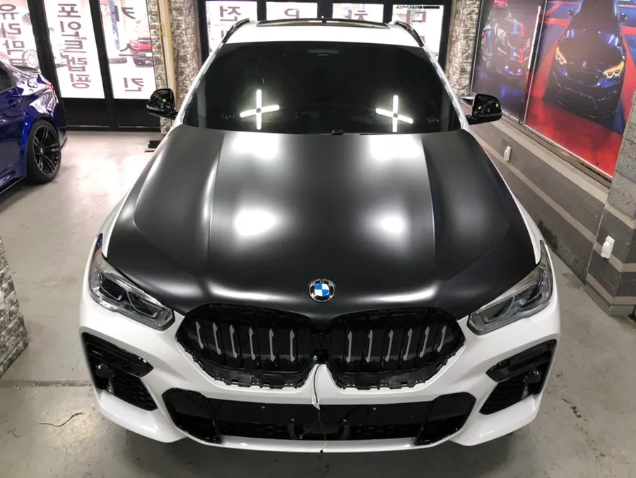 BMW X6 サテンブラックラッピング事例|費用目安・仕上がり 施工写真 2-1