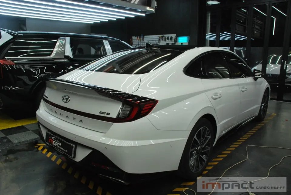 Hyundai Sonata DN8のカーラッピング事例|費用目安・仕上がり 施工写真 3-3