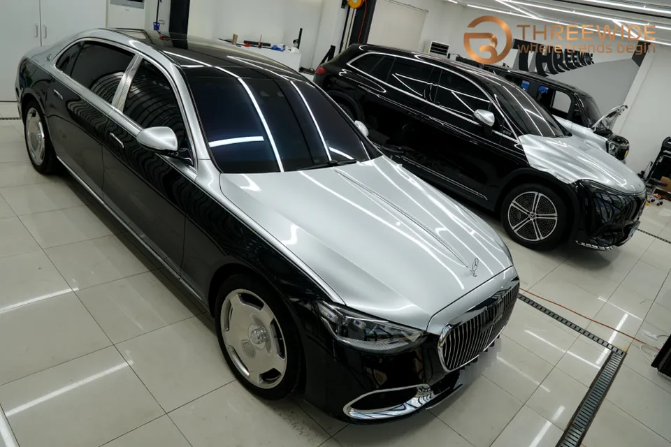 Mercedes-Benz EQSのカーラッピング事例|費用目安・仕上がり 施工写真 3-1