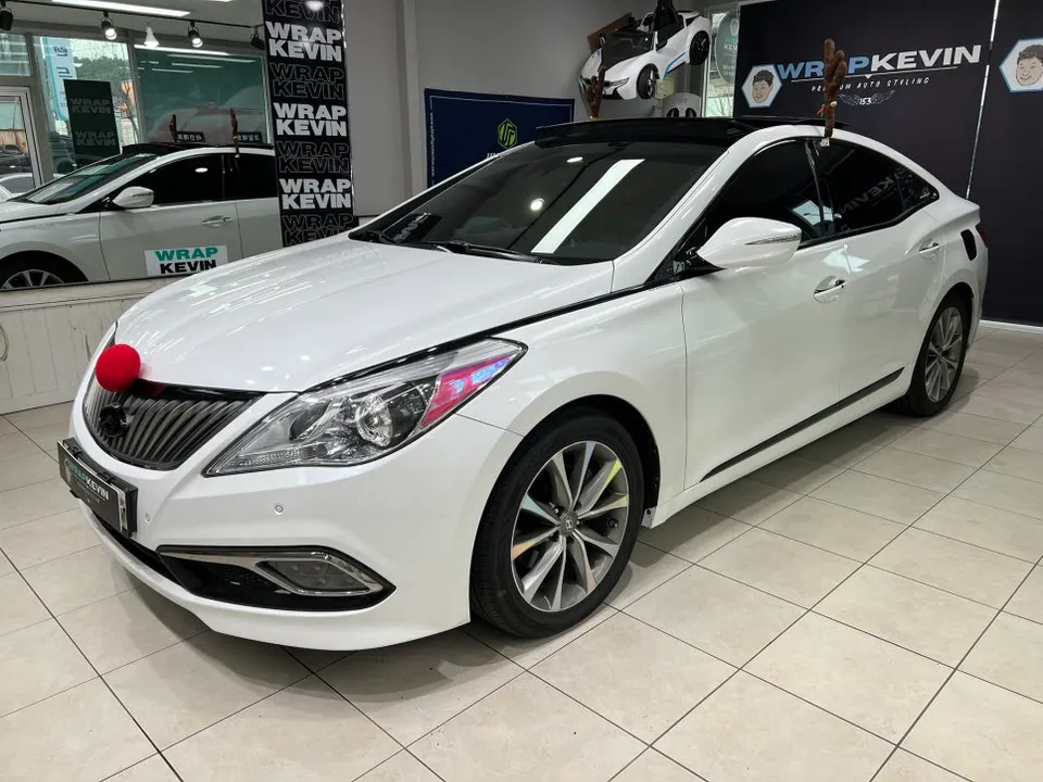 Hyundai Grandeur HGのカーラッピング事例｜クロームパーツの質感変化 施工写真 2-3