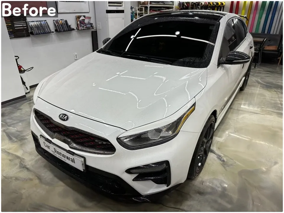 Kia K3 GT vinyl wrap - Kia K3 GT Vinyl Wrap Review: Chrome Delete & Roof Wrap Transforma photo 4