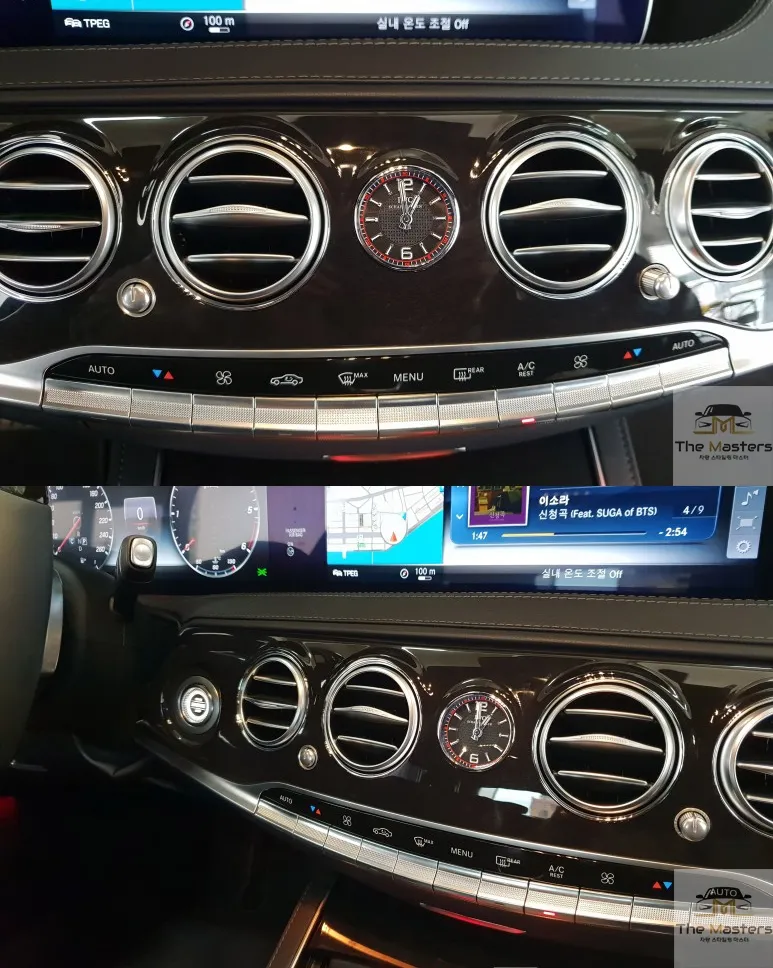 Mercedes-Benz S-Class W222のAndroid Auto・CarPlay取付事例 施工写真 2-1