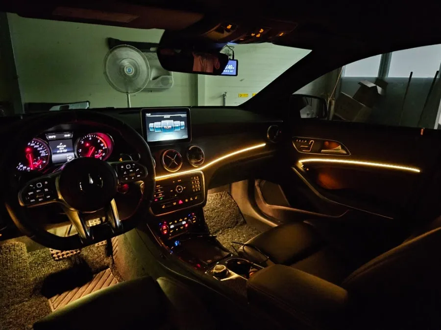 Mercedes-Benz CLA ambient lighting review