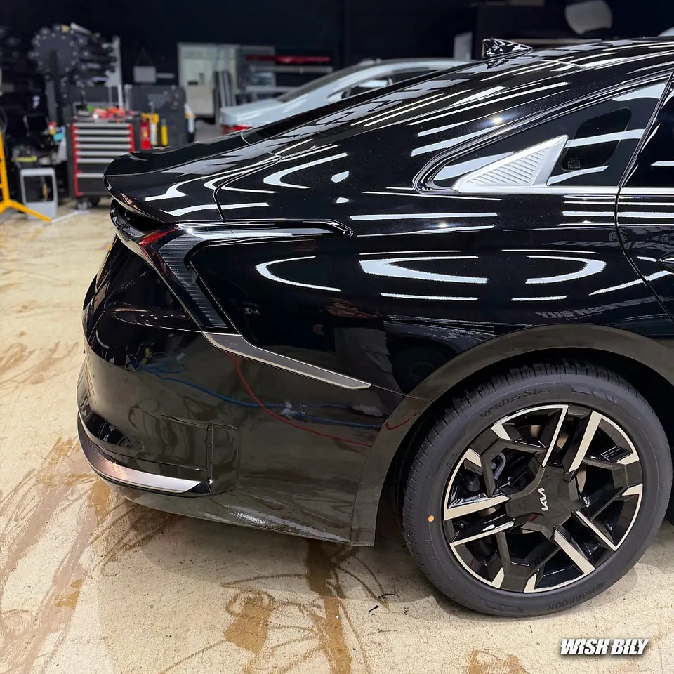 Kia K8 PPF施工事例｜クローム除去とライト保護 施工写真 1-2