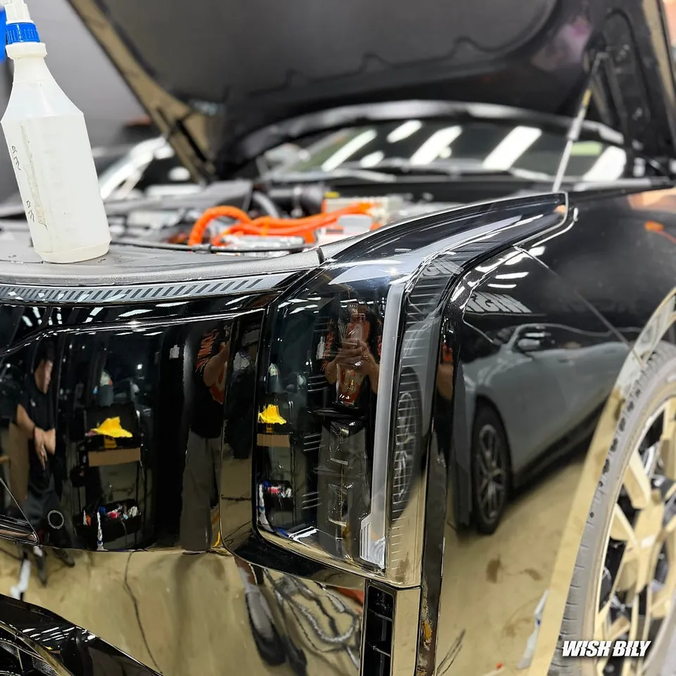 Kia K8 PPF施工事例｜クローム除去とライト保護 施工写真 2-3