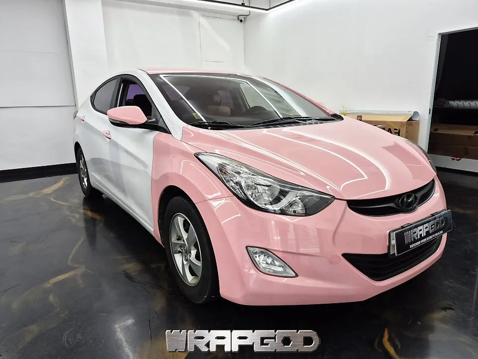 Hyundai Elantra MDのカーラッピング事例|費用目安・仕上がり 施工写真 2-1