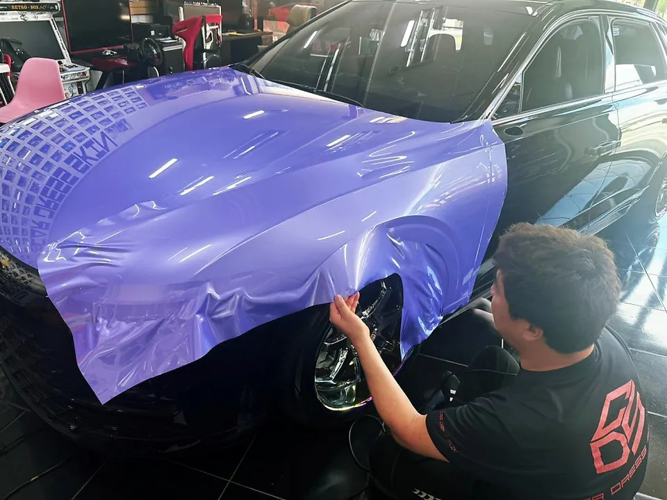 Hyundai Grandeur GN7のカーラッピング事例 施工写真 4-1