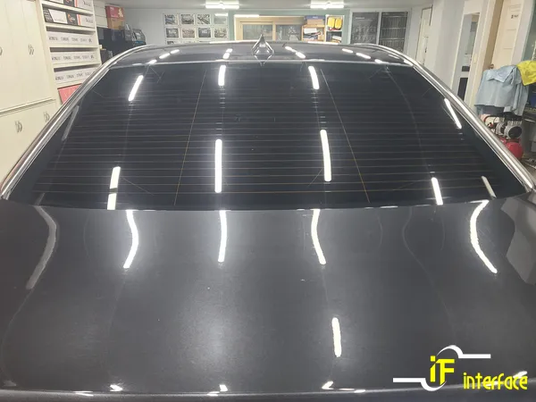 BMW 7 Seriesのカーフィルム施工事例｜熱遮断効果と仕上がり 施工写真 2-3