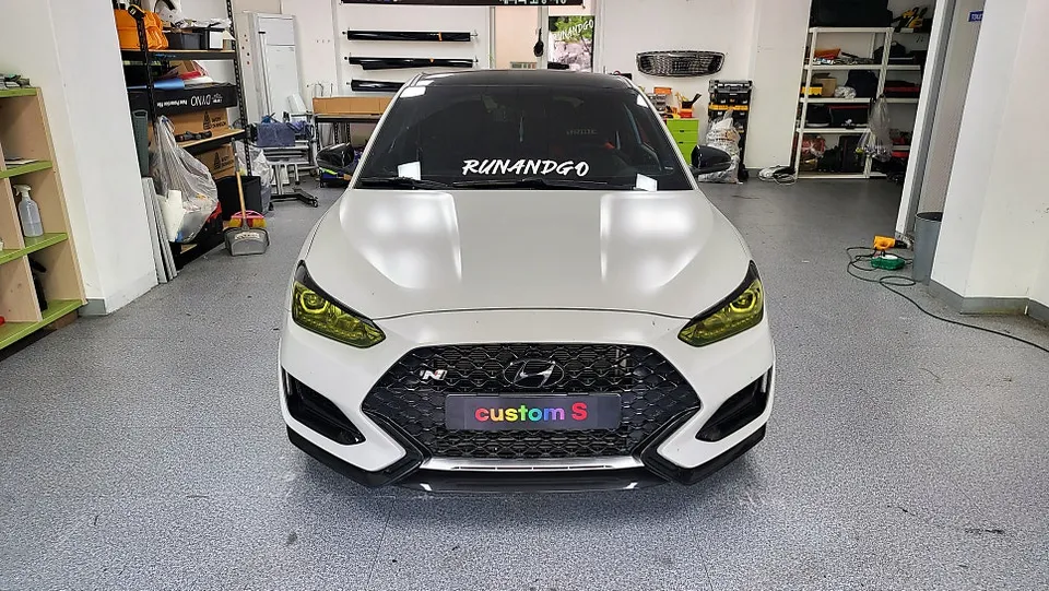 Hyundai Veloster N vinyl wrap - Hyundai Veloster N Vinyl Wrap Review: Matte Blue Cost & Results photo 3