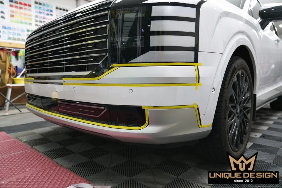 Hyundai Palisade PPF施工事例｜クロームパーツのブラックアウト 施工写真 3-1