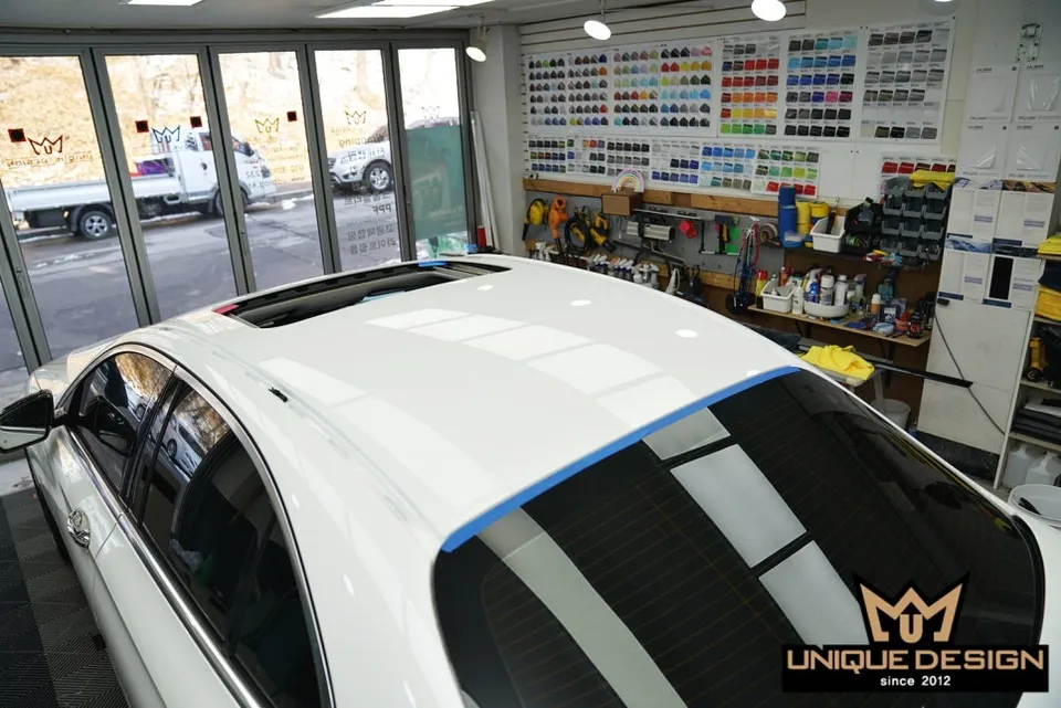 Mercedes-Benz Eクラス PPF施工事例｜光沢仕上がり 施工写真 1-2