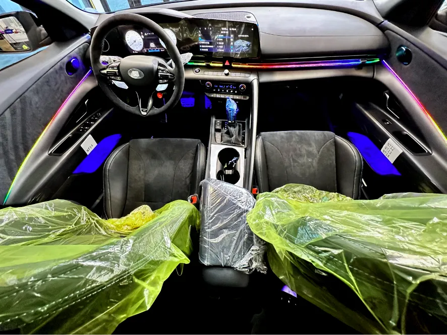 Hyundai Elantra N ambient lighting installation result