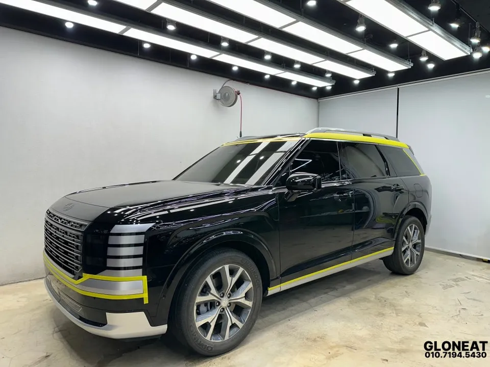 Hyundai Palisade LX3のカーラッピング事例|オールブラック化 施工写真 2-1