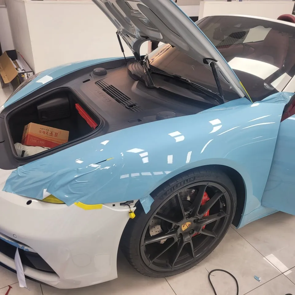 Porsche Boxsterのカーラッピング事例 施工写真 6