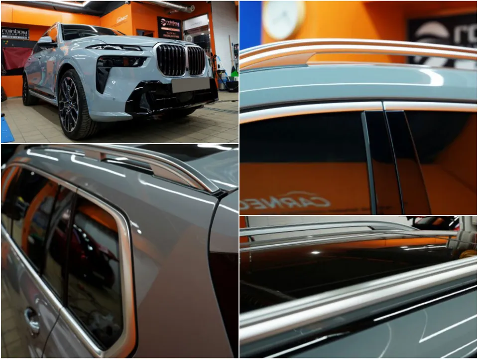 BMW X7 vinyl wrap - BMW X7 Vinyl Wrap Review: Chrome Delete Transforms Luxury SUV photo 3
