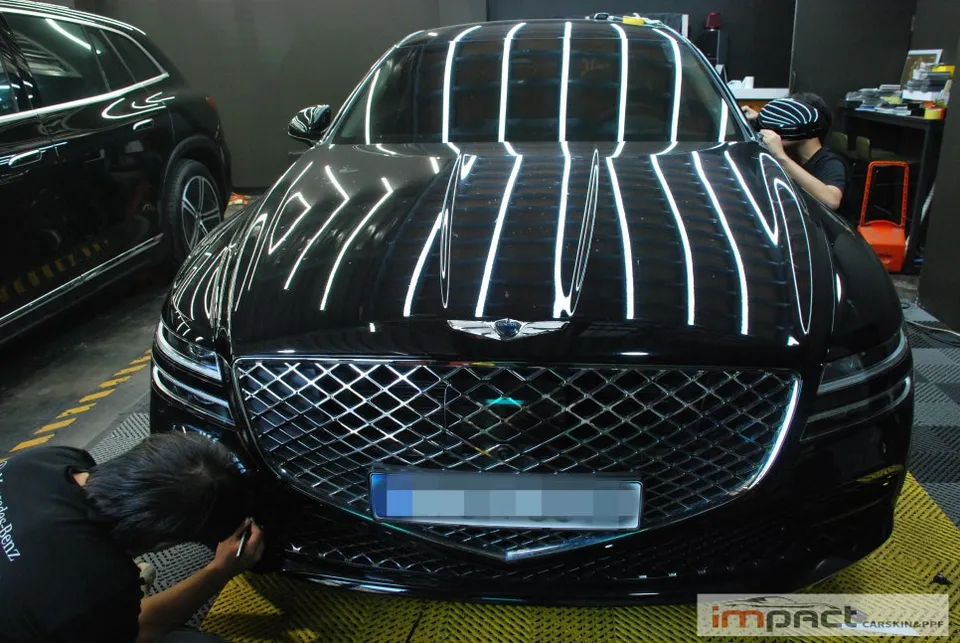 Genesis G80 PPF施工事例|費用目安と仕上がり 施工写真 1-1