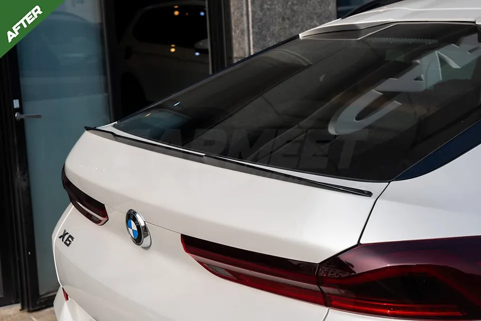BMW X6のカーラッピング事例:スポイラーのカスタム 施工写真 3-3