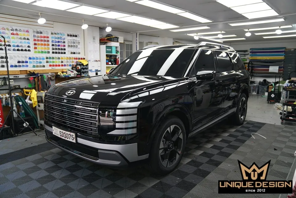 Hyundai Palisade PPF施工事例：クロームをブラック化し迫力ある一台に 施工写真 2-1