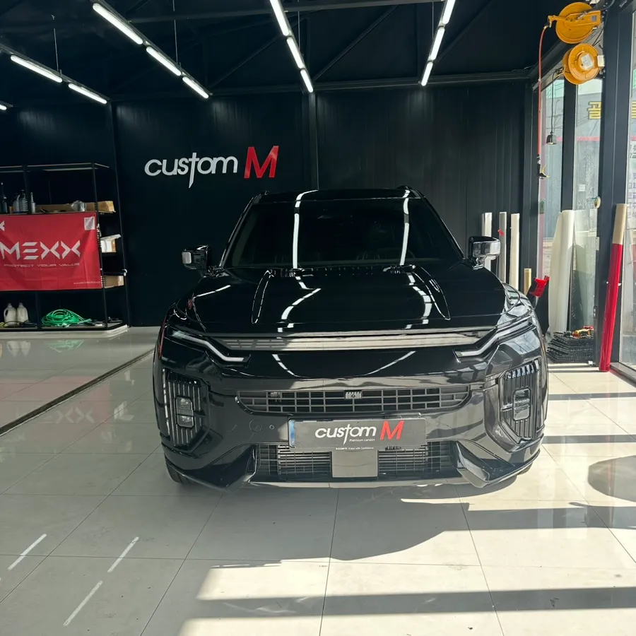 SsangYong Actyonのカーラッピング事例：クロームパーツの印象変化 施工写真 1-1