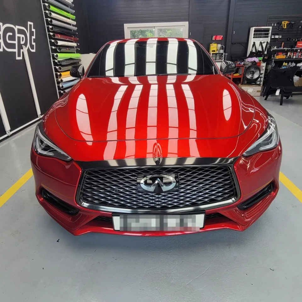 Infiniti Q60 vinyl wrap - Infiniti Q60 Vinyl Wrap Review: Satin Dark Gray Color Change photo 3