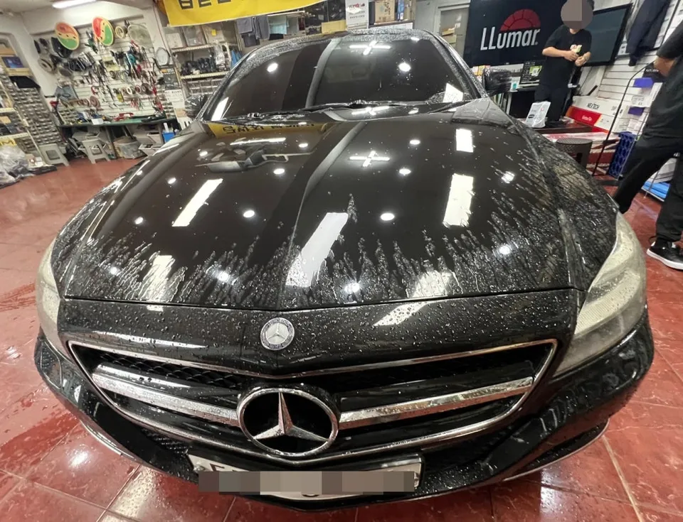 Mercedes-Benz CLSのAndroid Auto・CarPlay取付事例 写真