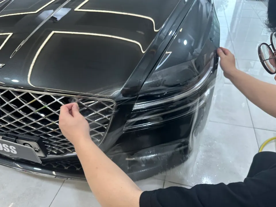 Genesis G80 PPF施工事例｜費用目安と仕上がり 施工写真 1-2