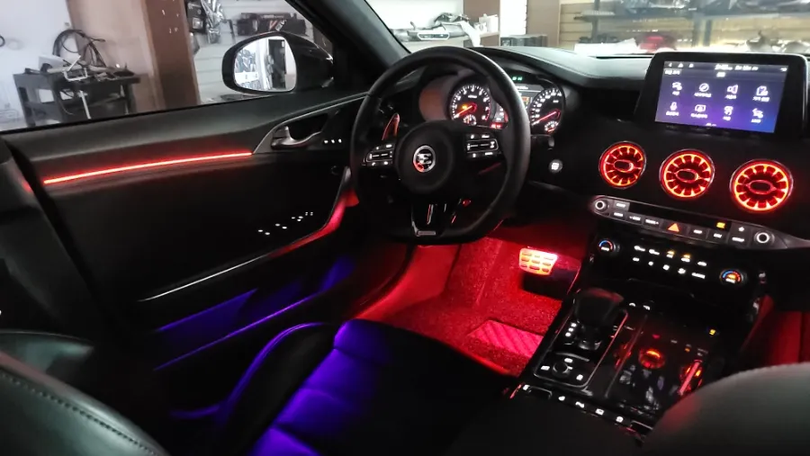 Kia Stinger ambient lighting - Kia Stinger Ambient Lighting Review: Before & After photo 3