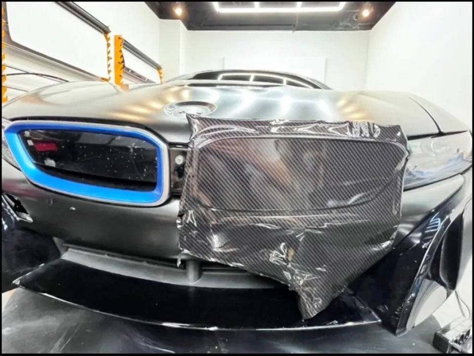 BMW i8 Vinyl Wrap Review — Avery Satin Black Complete Wrap photo 2