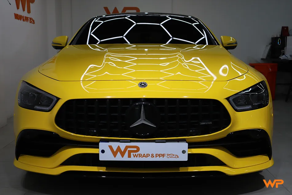 Mercedes-Benz AMG GT 43 vinyl wrap - Mercedes-Benz AMG GT 43 Vinyl Wrap Review: Chrome Delete Transfor photo 3