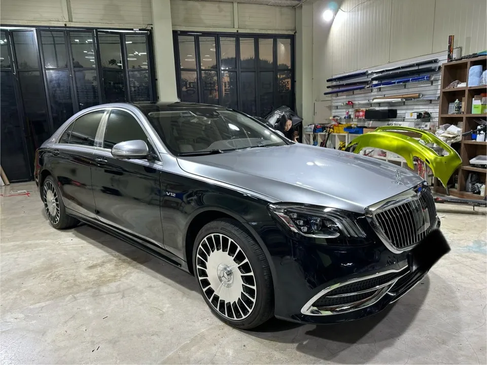 Mercedes-Benz S-Classのカーラッピング事例|費用目安・仕上がり 施工写真 1-2
