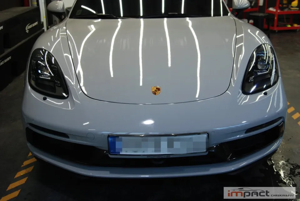 ポルシェ 718 Boxster GTS ヘッドライトPPF施工事例|費用目安・仕上がり 施工写真 2-3