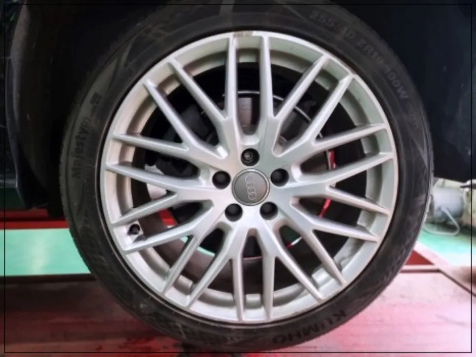 Audi A6 wheel repair - Audi A6 Wheel Repair & Refinishing Review — Gloss Black Coating photo 3