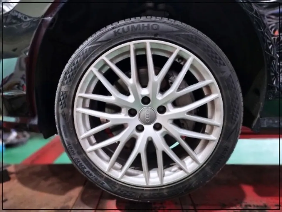 Audi A6 wheel repair - Audi A6 Wheel Repair & Refinishing Review — Gloss Black Coating photo 5