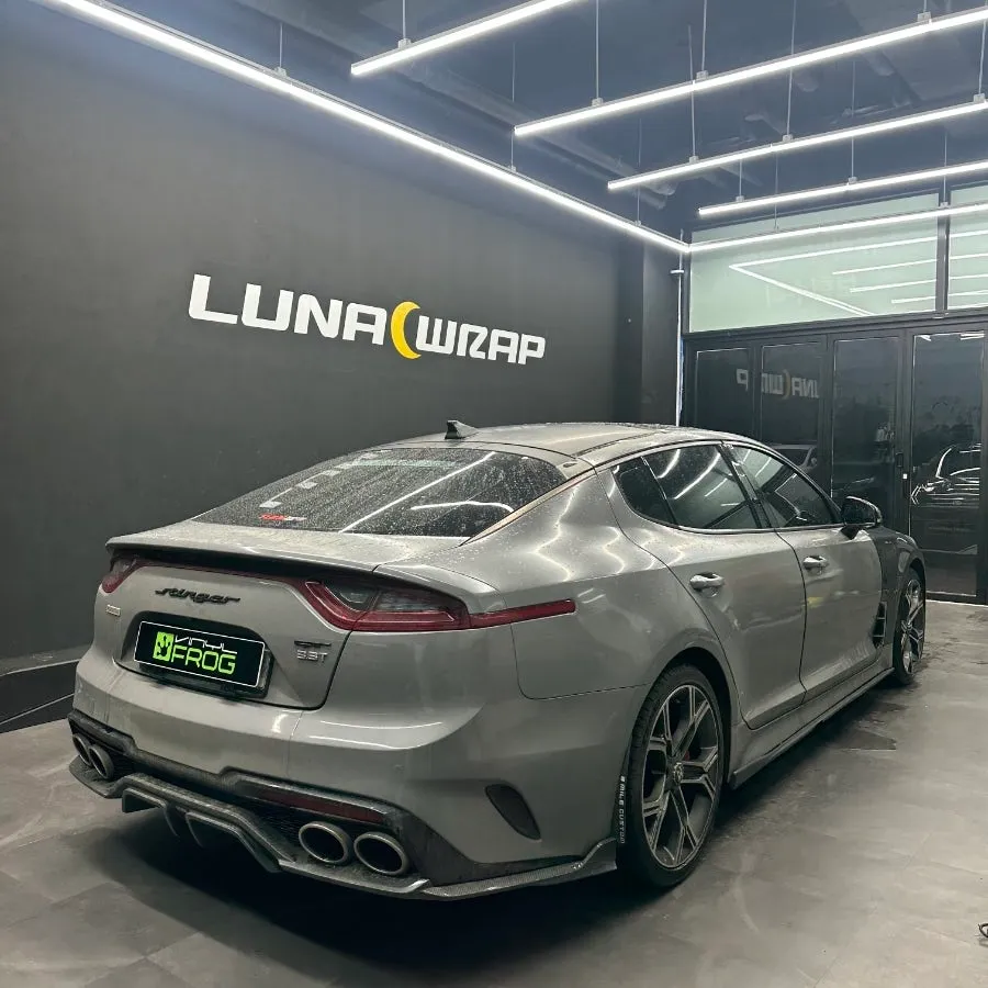 Kia Stinger vinyl wrap - Kia Stinger Vinyl Wrap Review — Deep Blue Color Change photo 3