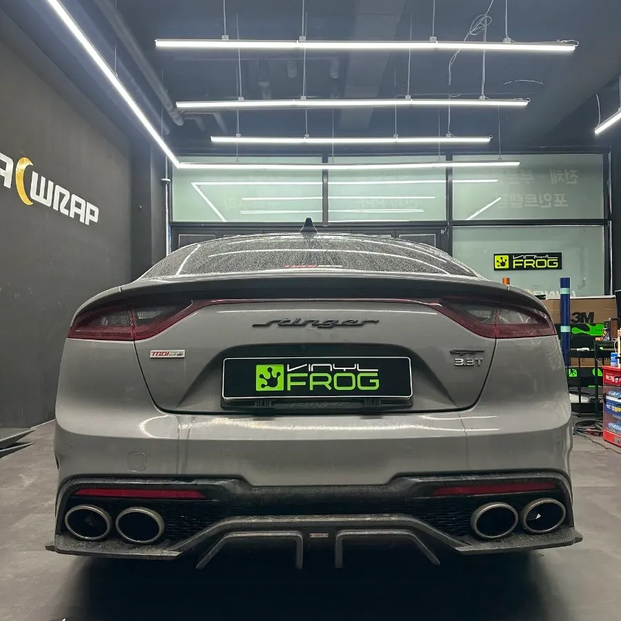 Kia Stinger vinyl wrap - Kia Stinger Vinyl Wrap Review — Deep Blue Color Change photo 4