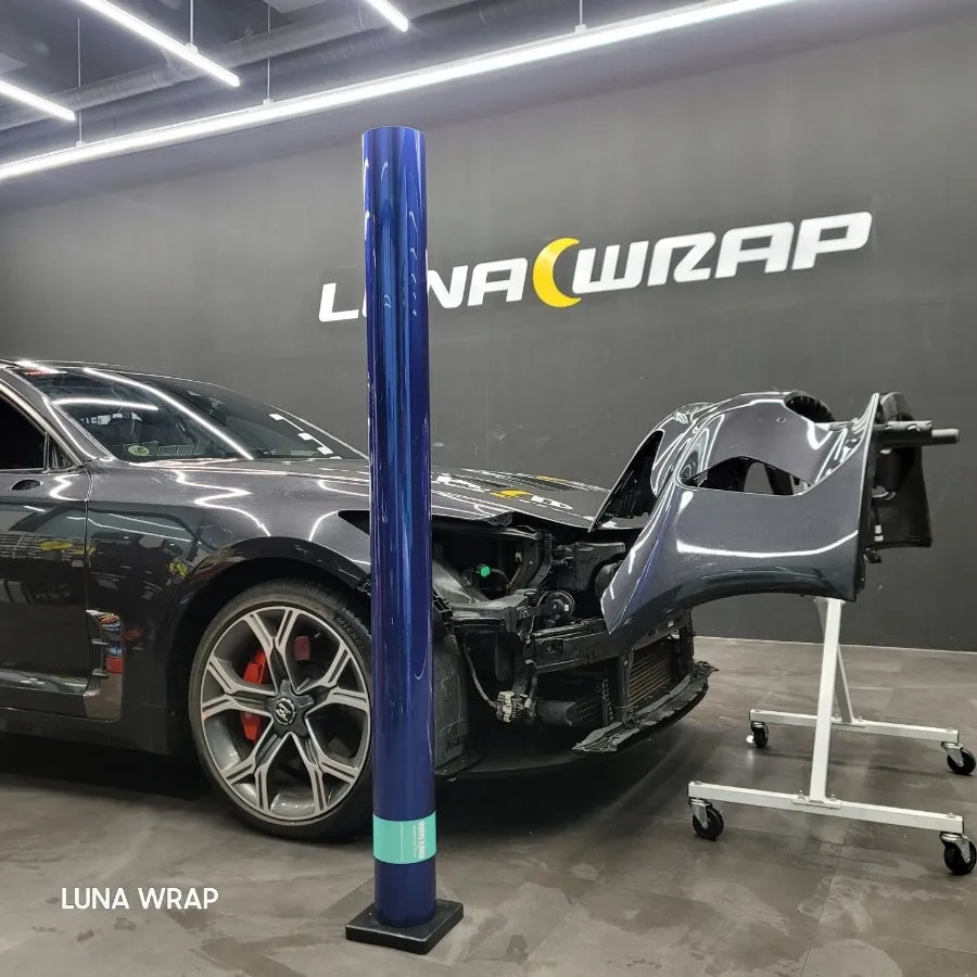 Kia Stinger vinyl wrap - Kia Stinger Vinyl Wrap Review — Deep Blue Color Change photo 5