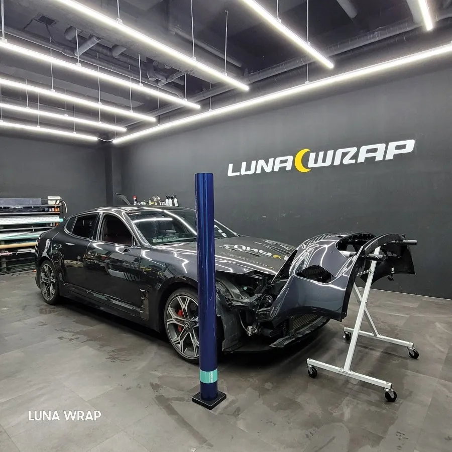 Kia Stinger vinyl wrap - Kia Stinger Vinyl Wrap Review — Deep Blue Color Change photo 6