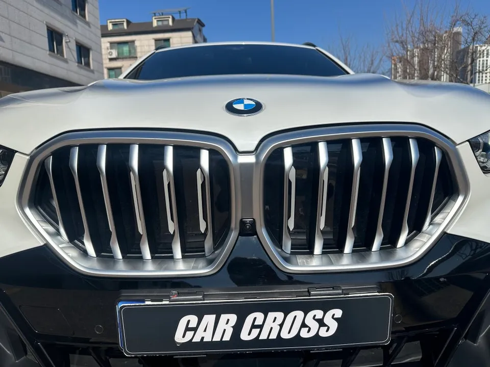 BMW X6のカーラッピング事例:ライト・グリル施工 施工写真 1-2