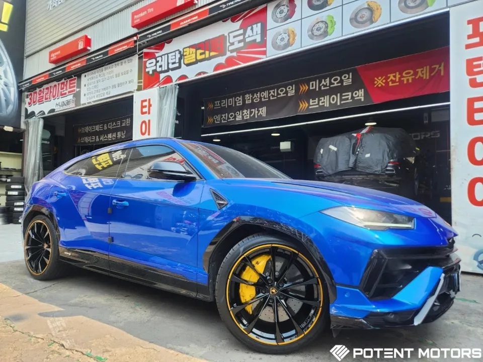Lamborghiniのホイールリペア・塗装事例 施工写真 1-2