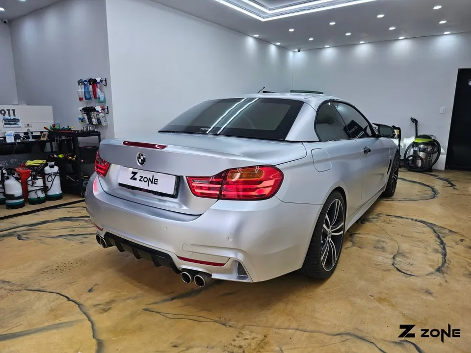 BMW 4 Seriesのカーラッピング事例｜パールメタルの輝き 施工写真 1-3