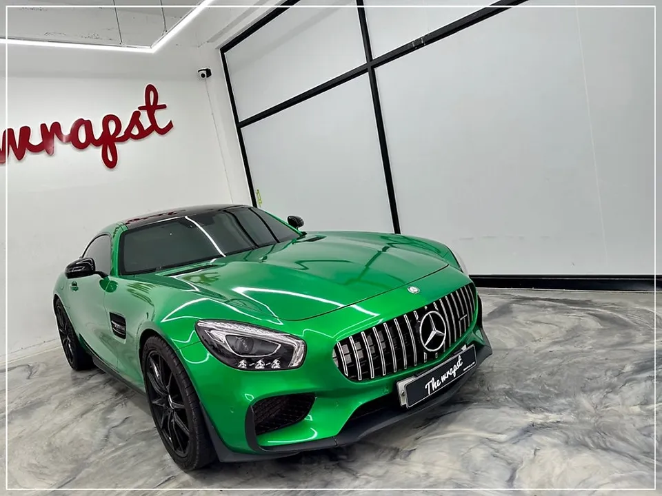 Mercedes-Benz AMG GT S Vinyl Wrap Review — Smoky Blue Transformation photo 2