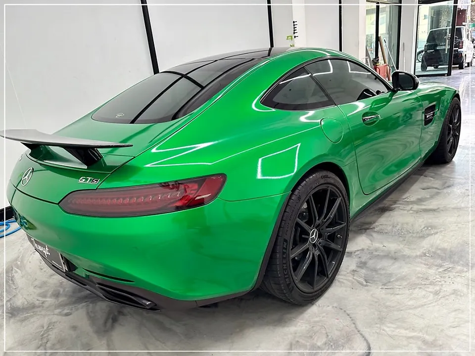 Mercedes-Benz AMG GT S vinyl wrap - Mercedes-Benz AMG GT S Vinyl Wrap Review — Smoky Blue Transformation photo 4