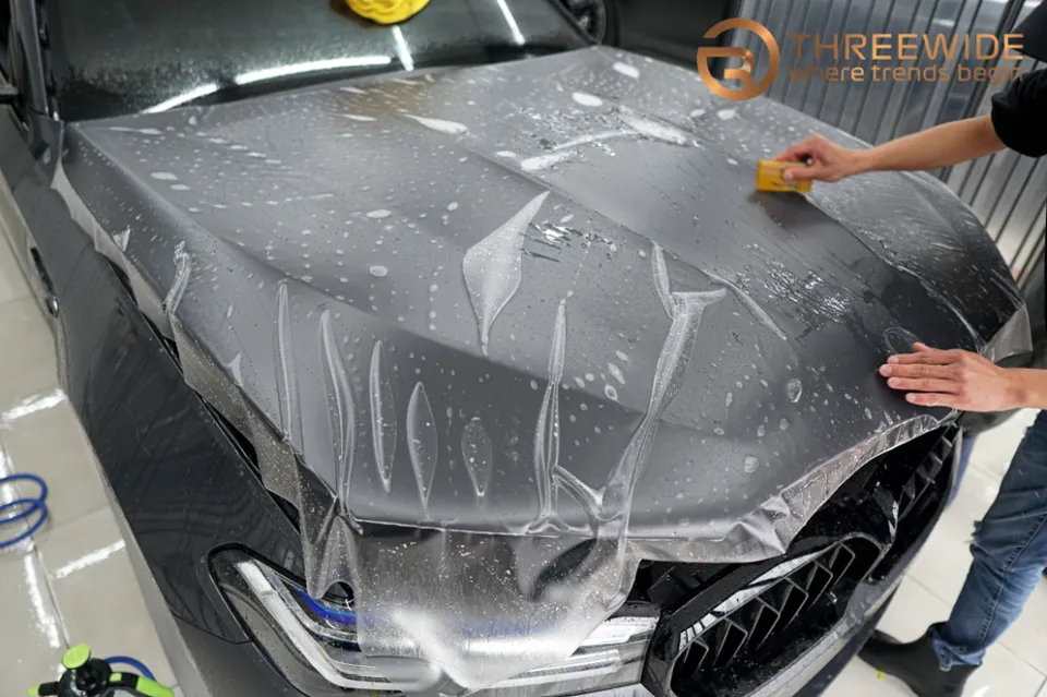 BMW M5 CompetitionのPPF施工事例 施工写真 4-1