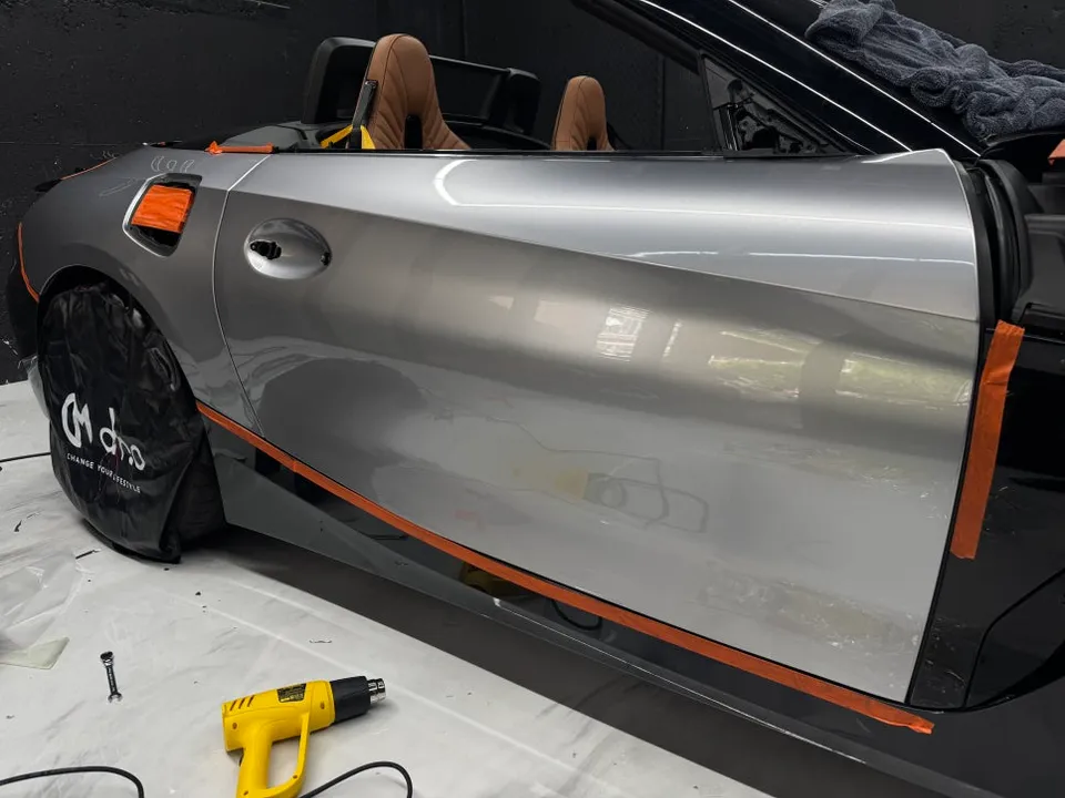 BMW Z4 GT Silver Full Wrap Review - High Gloss Metallic Finish photo 2