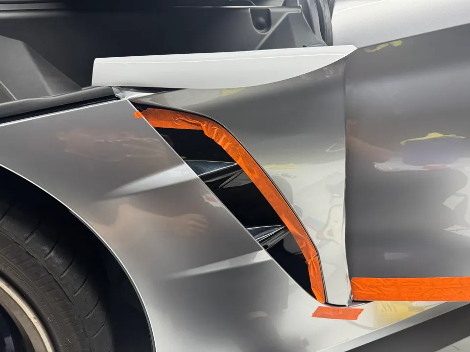 BMW Z4 vinyl wrap - BMW Z4 GT Silver Full Wrap Review - High Gloss Metallic Finish photo 4