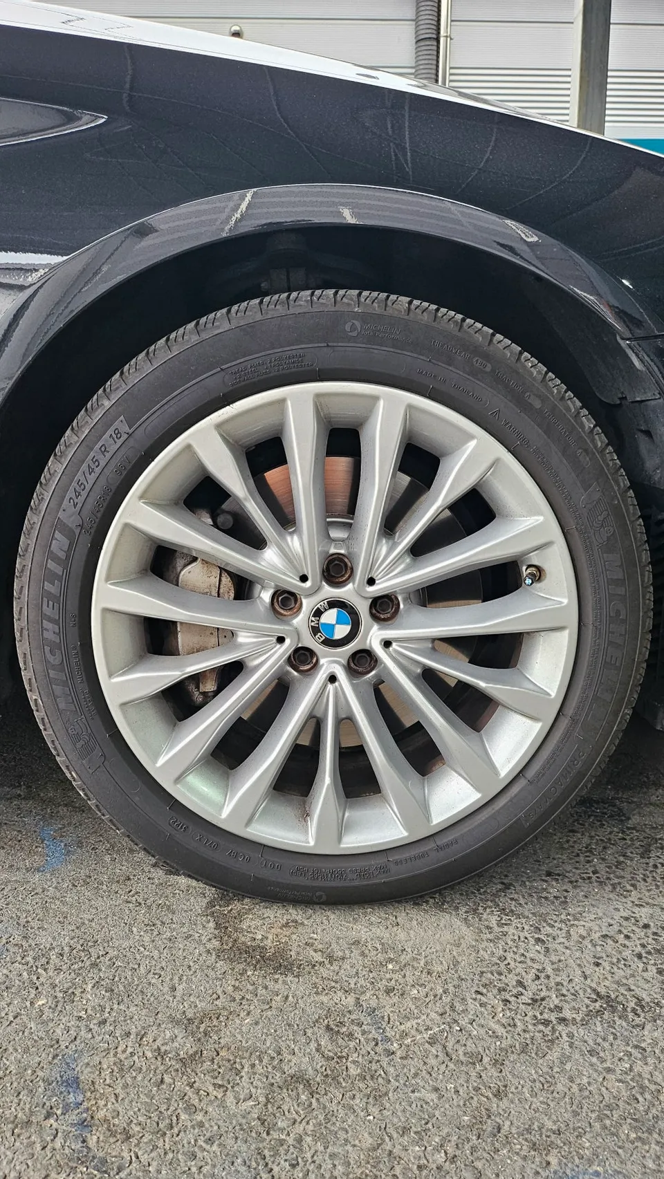 BMW 5 Series wheel repair installation result