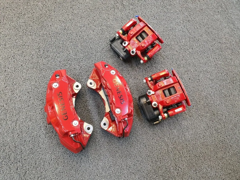 Genesis GV80 suspension upgrade - Genesis GV80 Brake Upgrade Review: Red Caliper Coilover Install photo 4