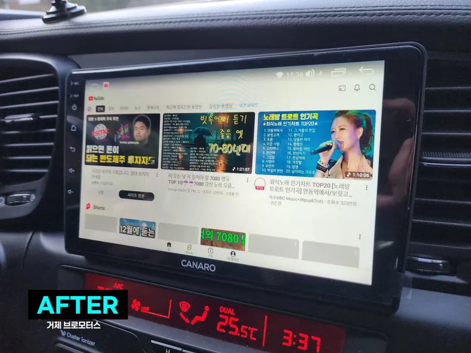 Kia K5のAndroid Auto・CarPlay取付事例 施工写真 3-1